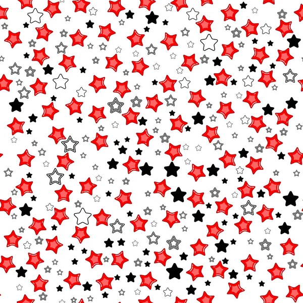 Stjärna Sömlös Mönster Vit Bakgrund Pappersutskriftsdesign Abstrakt Retro Vektor Illustration — Stock vektor