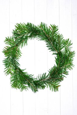 Noel ağacı dalları çerçevesi  