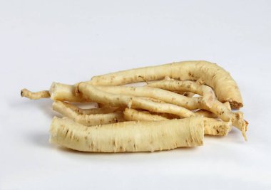 Dang Shen kökü ya da Poor Man 's Ginseng, lat. Kodonopsis Pilosula. Tentür yapmaya hazır taze kökler, Çin bitkisel ilaçları..