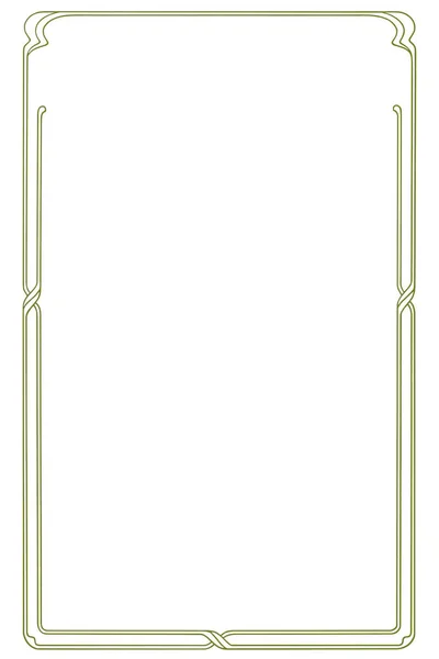 空白の空の孤立したオリーブグリーングランジヴィンテージアートヌーヴォーブックヴィネット垂直タイトルページ背景マクロ 旧式気象レタープレスデコの装飾印刷 大規模なフレームグランジ彫刻クローズアップコピースペース 彫刻されたレトロなフレームリリーフ印刷 — ストック写真