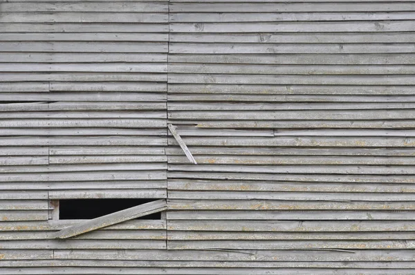 Old Aged Weathered Natural Grey Damaged Wooden Farm Shack Wall — Stock Photo, Image