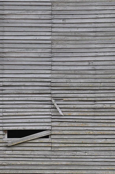 Old Aged Weathered Natural Grey Damaged Wooden Farm Shack Wall — Stock Photo, Image