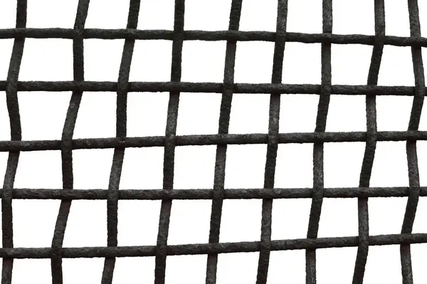 Old Aged Weathered Rusty Wire Mesh Grid Cage Fence Grating — Stock Photo, Image
