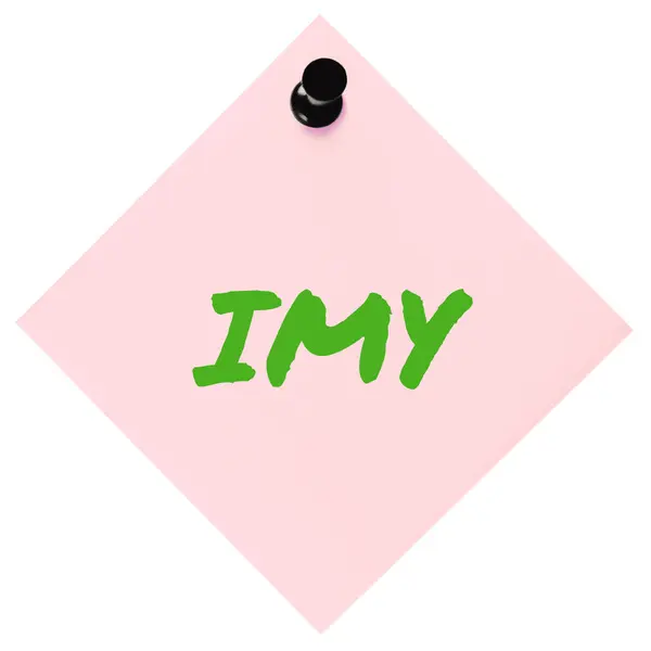 Miss You Texting Acronym Imy Wistful Longing Textspeak Text Concept Imagens Royalty-Free