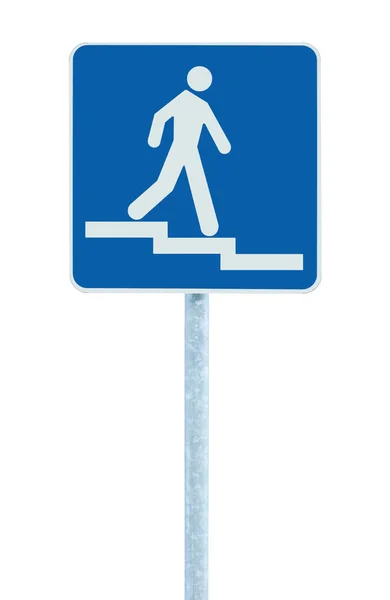 Krok Přístup Vstup Chodců Podchod Metro Silniční Značka Muž Chodí Stock Fotografie