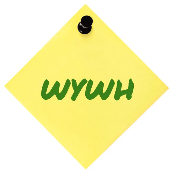 Wish You Were Here Texting Acronym Wywh Wistful Longing Textspeak — Stock Photo, Image