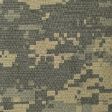 Evrensel kamuflaj deseni, ordu üniformalı dijital kamuflaj, Amerikan askeri ACU makro yakın çekim, geniş dikey yırtık önleyici kumaş dokusu arka plan, yeşillik, sarı çöl kumu teni, kentsel boz rengi NYCO, naylon, pamuk, desenli kumaş.