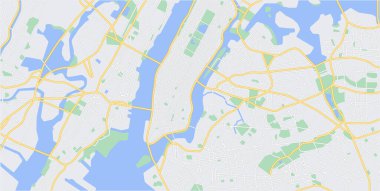 ABD 'nin New York şehrinin düzenlenebilir sokak haritası 