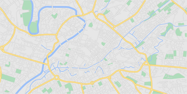 Layered editable vector illustration outline of Manchester,Brita