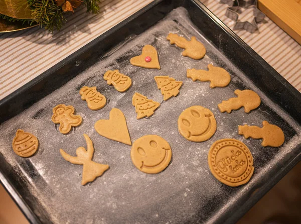 Freshly Made Gingerbread Christmas — Stockfoto