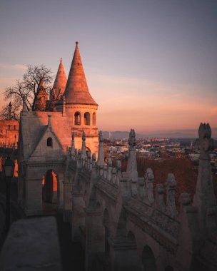 Macaristan 'ın Budapeşte kentindeki ünlü Balıkçı Kalesi