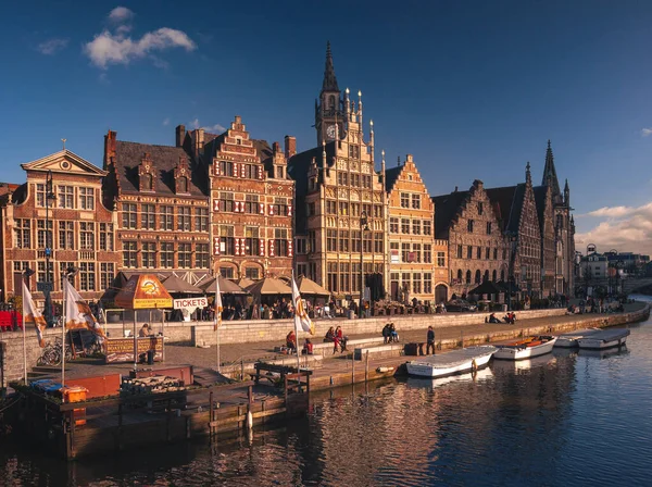 Nice Будинки Старому Місті Гент Бельгія — стокове фото