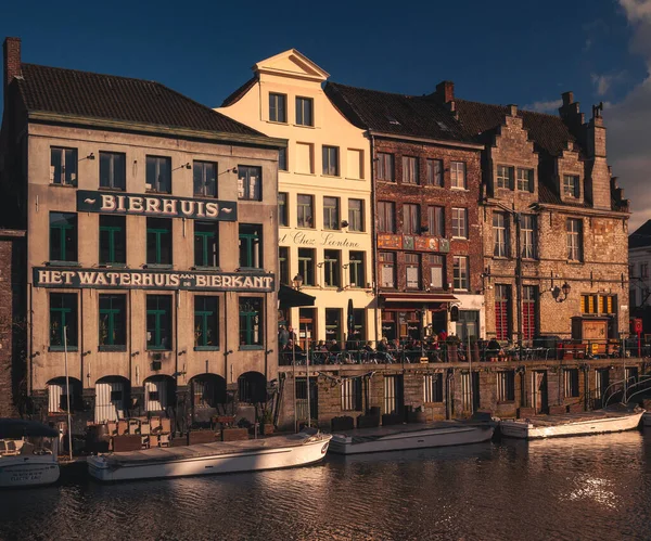 Nice Houses Old Town Ghent Belgium — Stock Photo, Image