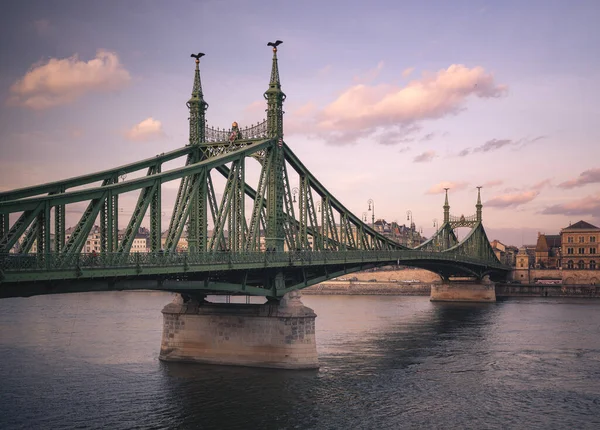 Iconische Brug Van Boedapest Liberty Bridge Zomer — Stockfoto