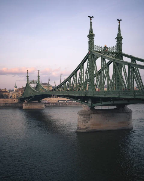 Iconic Bridge Budapest Liberty Bridge Summer — Stock Photo, Image