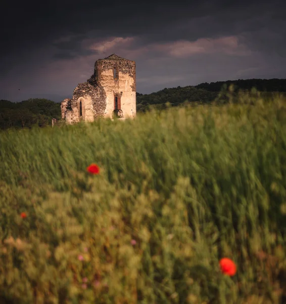 Średniowieczne Ruiny Świątyni Talindrgd Węgry — Zdjęcie stockowe