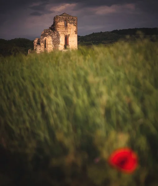 Średniowieczne Ruiny Świątyni Talindrgd Węgry — Zdjęcie stockowe