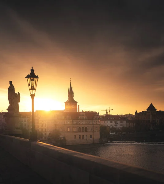 Karlsbrücke Prag Tschechien Morgen — Stockfoto