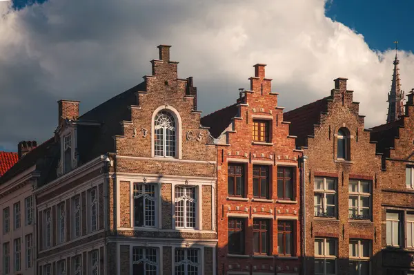 Bunte Häuser Brügge Belgien — Stockfoto
