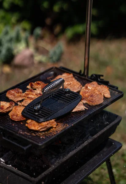 Barbecue Grill Backyard Summer — Stock Photo, Image