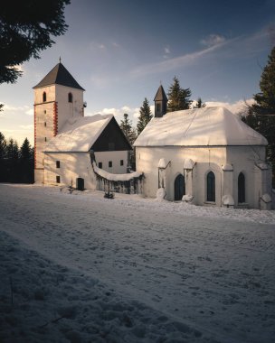 Slovenya 'daki Ortaçağ Kilisesi Saint Bolfenk