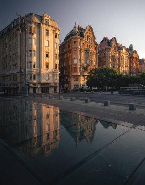 Macaristan 'ın eski Budapeşte kentindeki evler