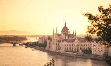 The Hungarian Parliament in Budapest clipart