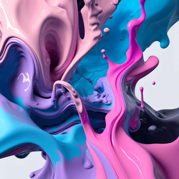 Paint Splash Colorfull Rainbow Paint Ink Design Stockfoto
