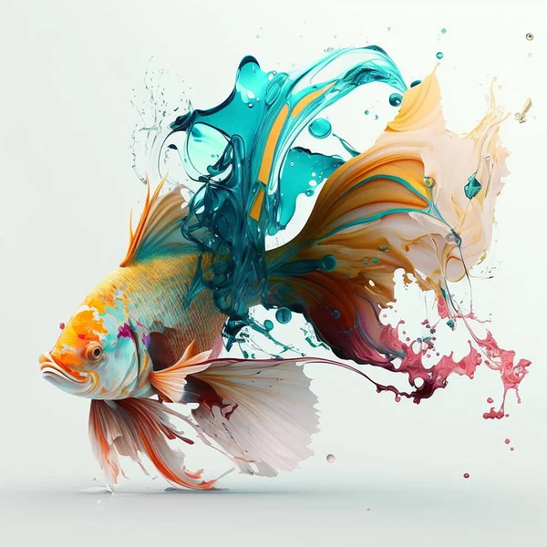 Picture Fish Paint Royalty Free Stock Fotografie