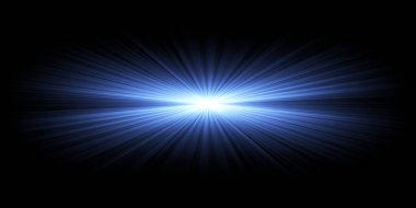 VFX Glow lighting effect star burst, flash energy ray. Creative design template, 3D illustration