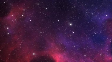 Space background with extrasolar nebula and stars, 3D illustration