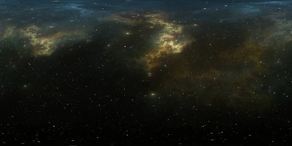 360 Градусов Космического Фона Туманностью Звездами Равноугольная Проекция Карта Окружающей Стоковое Изображение