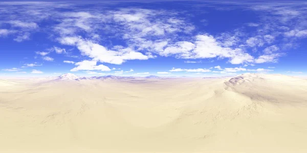360 Graden Buitenaards Woestijnlandschap Equirechthoekige Projectie Omgevingskaart Hdri Bolvormig Panorama Stockfoto