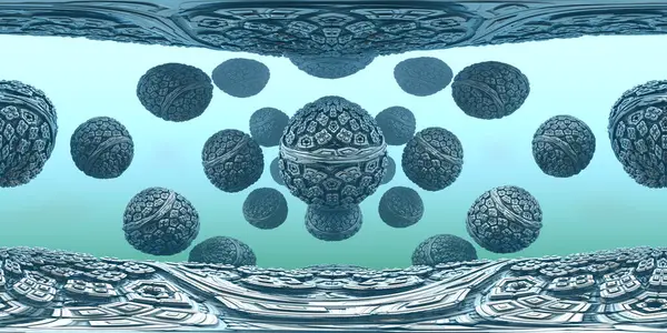 360 derece soyut arkaplan, eş dikdörtgen projeksiyon, çevre haritası. HDRI küresel panorama. 3d illüstrasyon