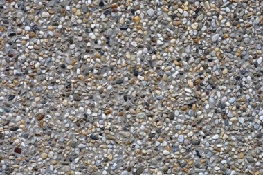 Küçük çakıl taşlarıyla yapılmış dış duvar yüzeyinin ayrıntıları