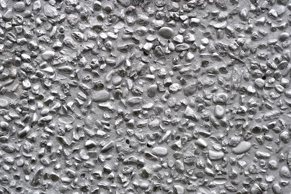 Деталь Наружной Поверхности Стены Выполненной Мелкого Гравия Окрашенного Серебристый Цвет — стоковое фото