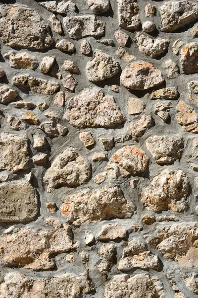 Szczegóły Kamiennej Ściany Słoneczny Dzień — Zdjęcie stockowe