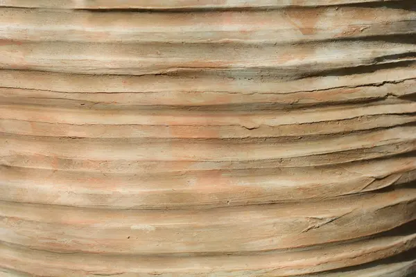 Detalj Stor Terrakotta Blomkruka — Stockfoto