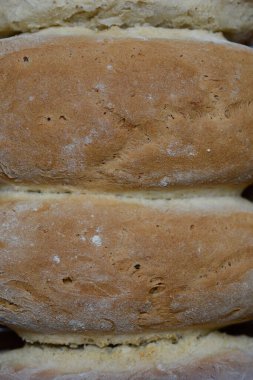 Ev yapımı ekmeği kapat - kabuk detayı