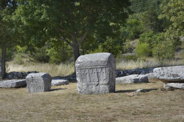 Hırvatistan 'ın Cista Velika köyü yakınlarındaki Necropolis Velika ve Mala Crljivica (Büyük ve Küçük Crljivica) karmaşık oymalarla süslenmiş mezar taşlarıyla
