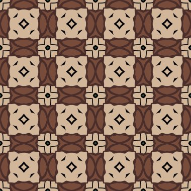 Bej, yeşil, kahverengi ve siyah olan soyut elementlerden yapılmış kusursuz desenli.