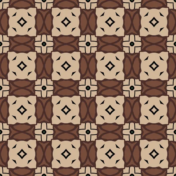 Bej, yeşil, kahverengi ve siyah olan soyut elementlerden yapılmış kusursuz desenli.