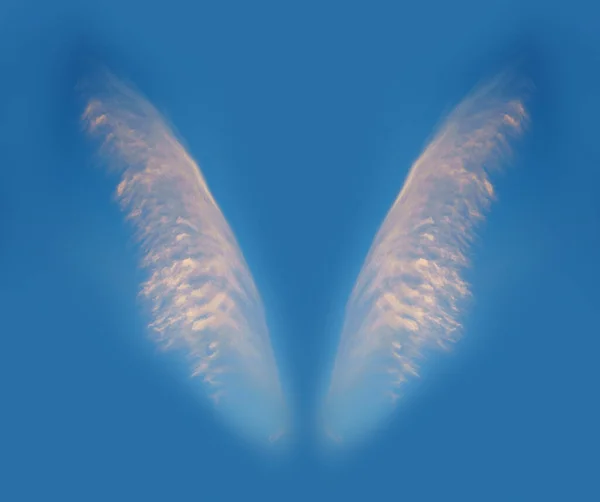 Nuages Forme Ailes Ange — Photo