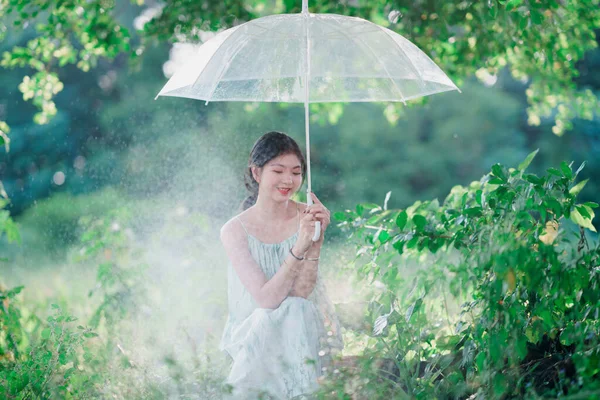 stock image fashion girl in the garden