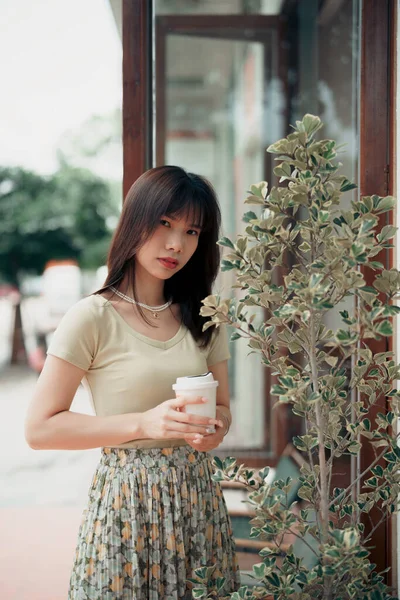 Het Meisje Koffiekamer — Stockfoto