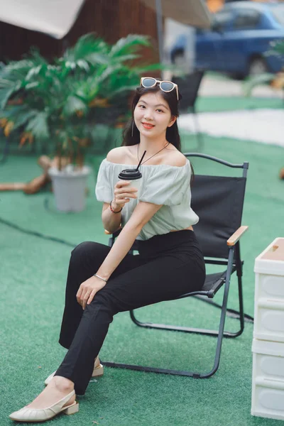 stock image Fashion girl on the street