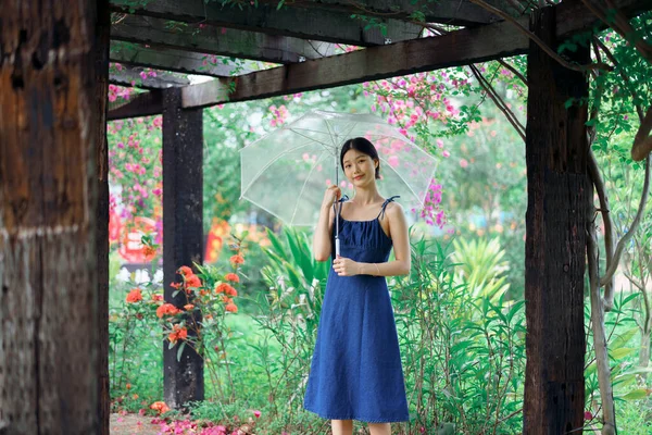 stock image fashion girl in the garden