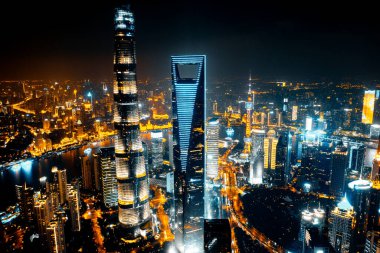 sunrise, modern şehir manzarası shanghai