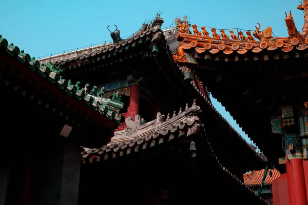 Forntida Kinesisk Arkitektur Beijing — Stockfoto
