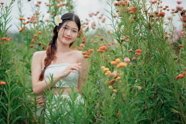 stock image fashion girl in the garden